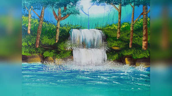Waterfall painting