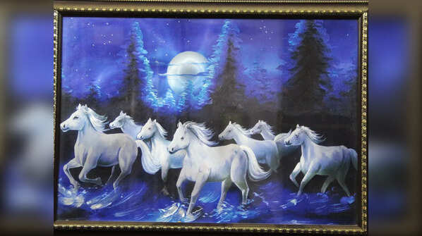 Painting of seven horses