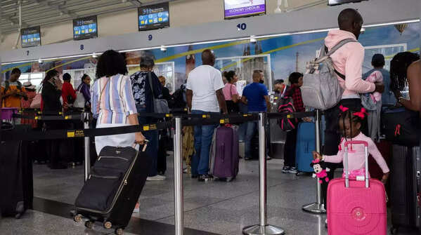 People stranded at Piarco International Airport