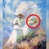 If you see the woman opening the umbrella