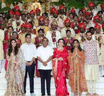 Ambani family kicks off Anant and Radhika’s wedding celebrations with mass wedding for underprivileged couples