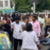Slogans demanding justice