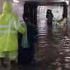 Pedestrian underpass at Vile Parle East waterlogged due to heavy rainfall in Mumbai
