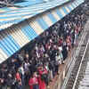 Commuters stranded at various stations on Central Line in Mumbai on Monday morning.