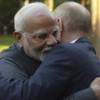 Two leaders embrace each other​
