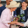 Article image for: School children welcomed the <i class="tbold">royal couple</i>
