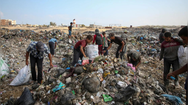 Palestinians’ search for necessities in the garbage