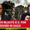 Article image for: Russian FM Backs Palestine In Fiery Attack At UNSC As Israeli Envoy Listens | <i class="tbold">gaza war</i> | Watch