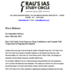 Rau's IAS Study Circle issued a press statement a day after the tragic incident in Old Rajinder Nagar in Delhi
