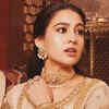 sara ali khan golden dress exudes major ethnic fashion inspiration in ivory and gold Anarkali set padded