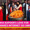 Article image for: Viral: Actress Shraddha Kapoor's Heartwarming Gesture; Enjoys Jalebi From A Fan | <i class="tbold">stree 2</i>