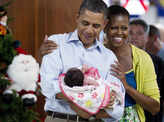 Obamas' Christmas dinner!