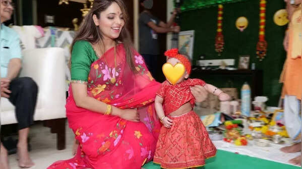 Sugandha and Sanket's Daughter in Traditional Attire