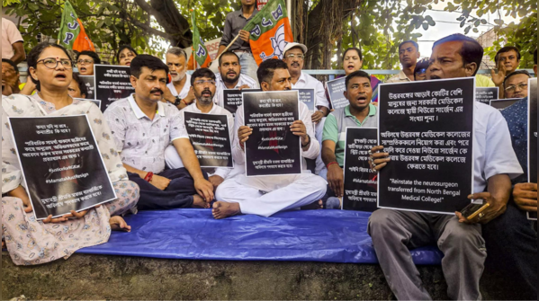 Shankar Ghosh holds protest in Siliguri