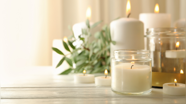 White candles for purification