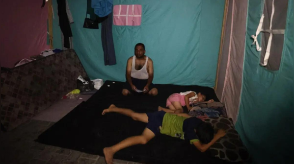 Shelter in tent
