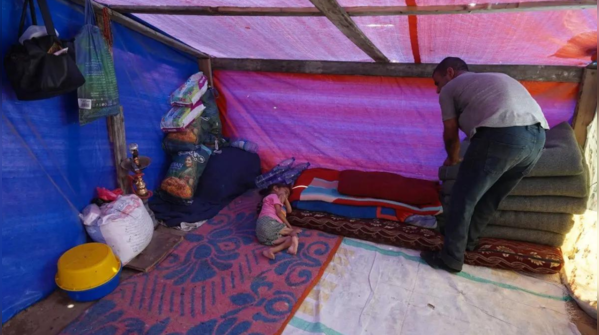 Malnourished child displaced
