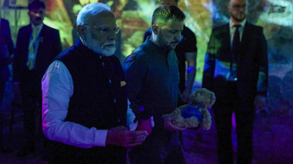 PM modi's touching gesture for Ukraine's children