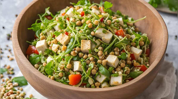 Tuesday: Moong Sprout and Tofu Salad