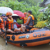 Rescuers evacuated residents to higher grounds