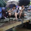 Attempt to escape floodwaters