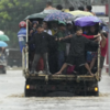 People stranded in floods
