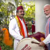 PM tries a hand at 'Dhol'
