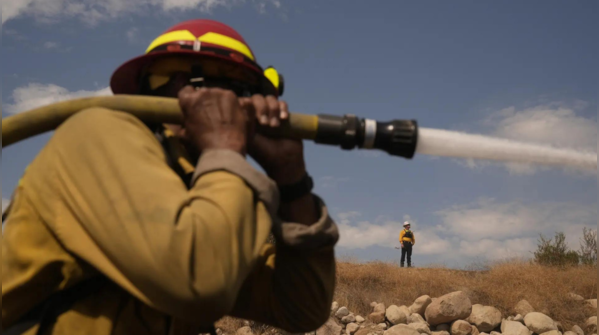 Fighting the blaze from air and ground