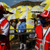 Medical workers remained vigilant as devotees gathered