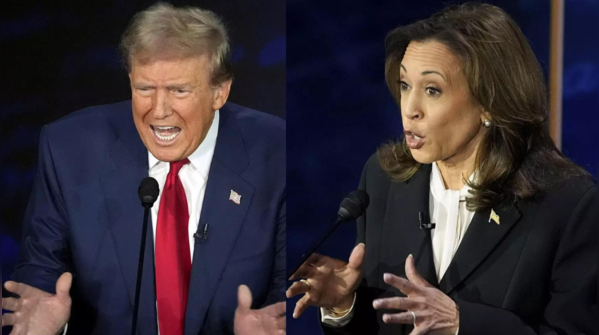'I'm talking now', Trump interrupts Harris