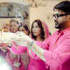 Twinning in Pink for Ganpati Aarti