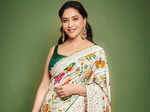 Madhuri's white Patola saree