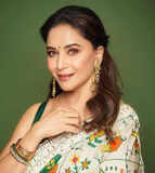 In Pics: Madhuri Dixit's unmissable elegance shines in a white Patola saree