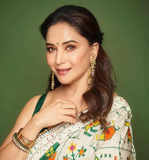 Madhuri's white Patola saree