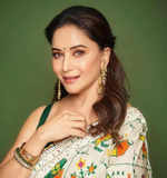 Madhuri's white Patola saree