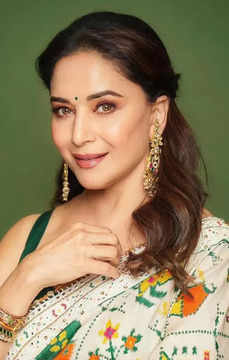 Madhuri's white Patola saree