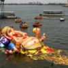 Immersion carried out during 'Shubh Muhurat' 