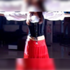 The under-bust corset with a long skirt