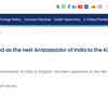 India News Live Updates: 1996 batch IFS Officer Sanjay Rana has been appointed as the next Ambassador of India to Morocco