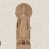 Sandstone standing Buddha from North India (15-16th century CE) 