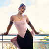 white christmas dresses Sheer Lace Bodice Straight Across Spaghetti Straps Short Cocktail Dress main image 1