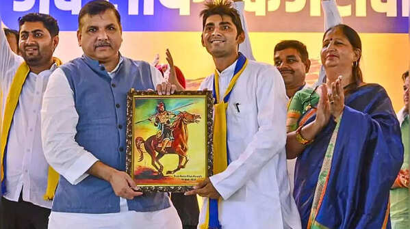 AP Rajya Sabha MP Sanjay Singh actively campaigns