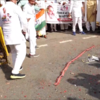 Election Results 2024: Congress workers burst firecrackers outside AICC headquarters in Delhi as early trends show lead
