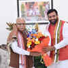 Haryana CM Nayab Singh Saini meets Union minister and former Haryana CM Manohar Lal Khattar in Delhi.