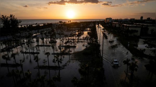 Flooded streets in Siesta Key