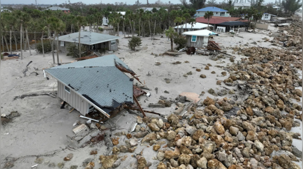 Destroyed beach houses