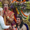 Aarti for Dussehra performers