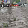 Tamil Nadu Rain Live: Rainwater stagnating on 100 feet road at Vadapalani in chennai on Tuesday.