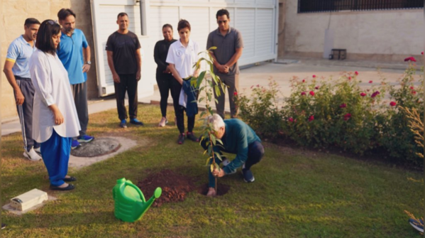 External affairs minister plants tree at Indian high commission in Pakistan