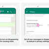 Enable disappearing messages on WhatsApp